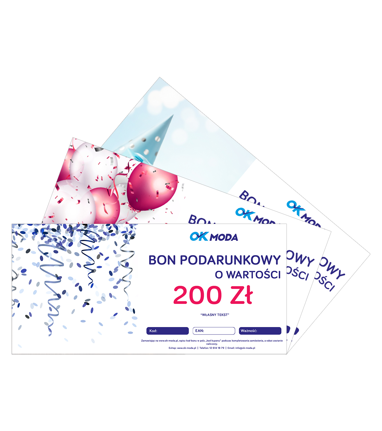 Bon podarunkowy - motyw URODZINY