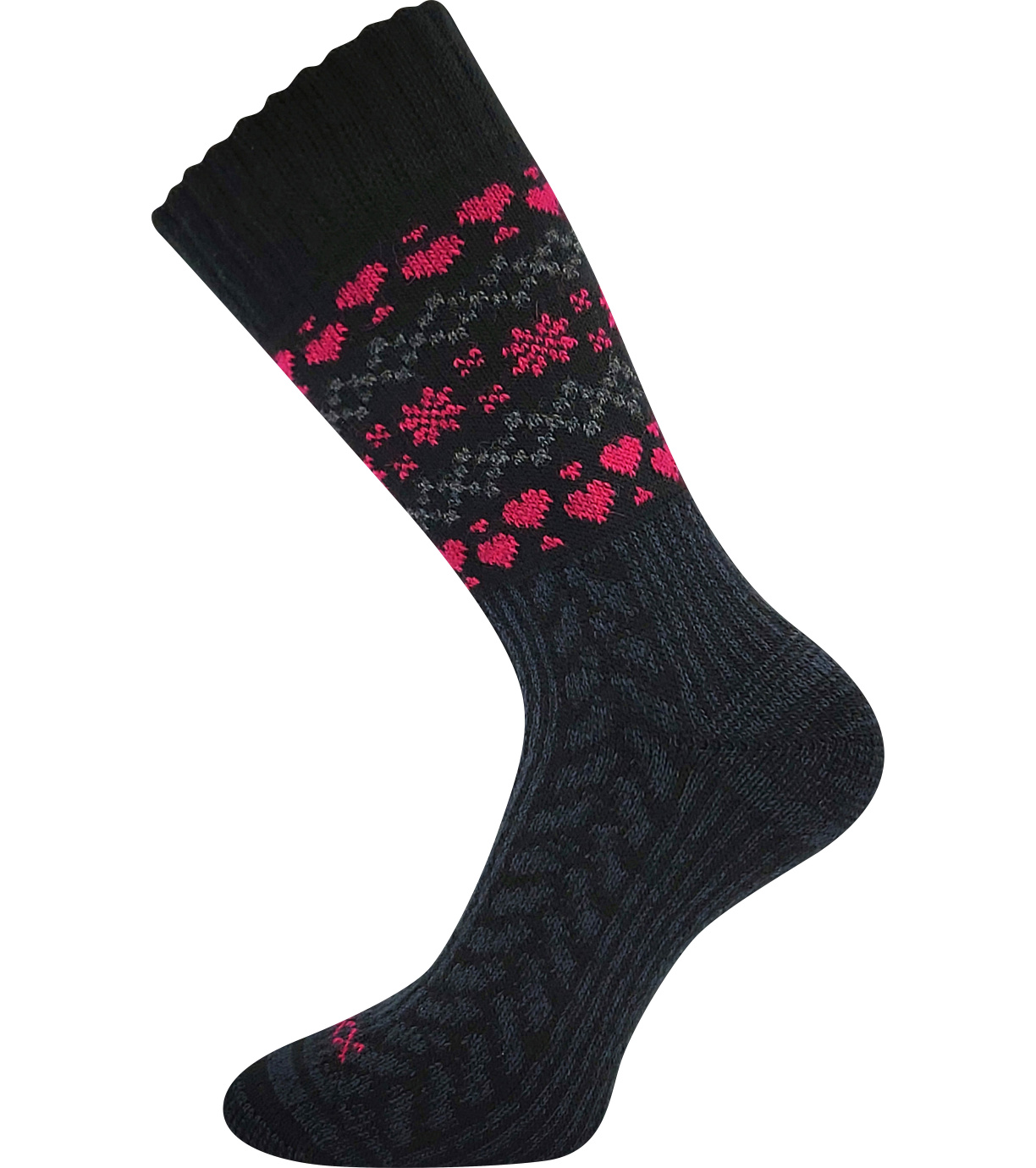 černá-magenta - czarno-różowy