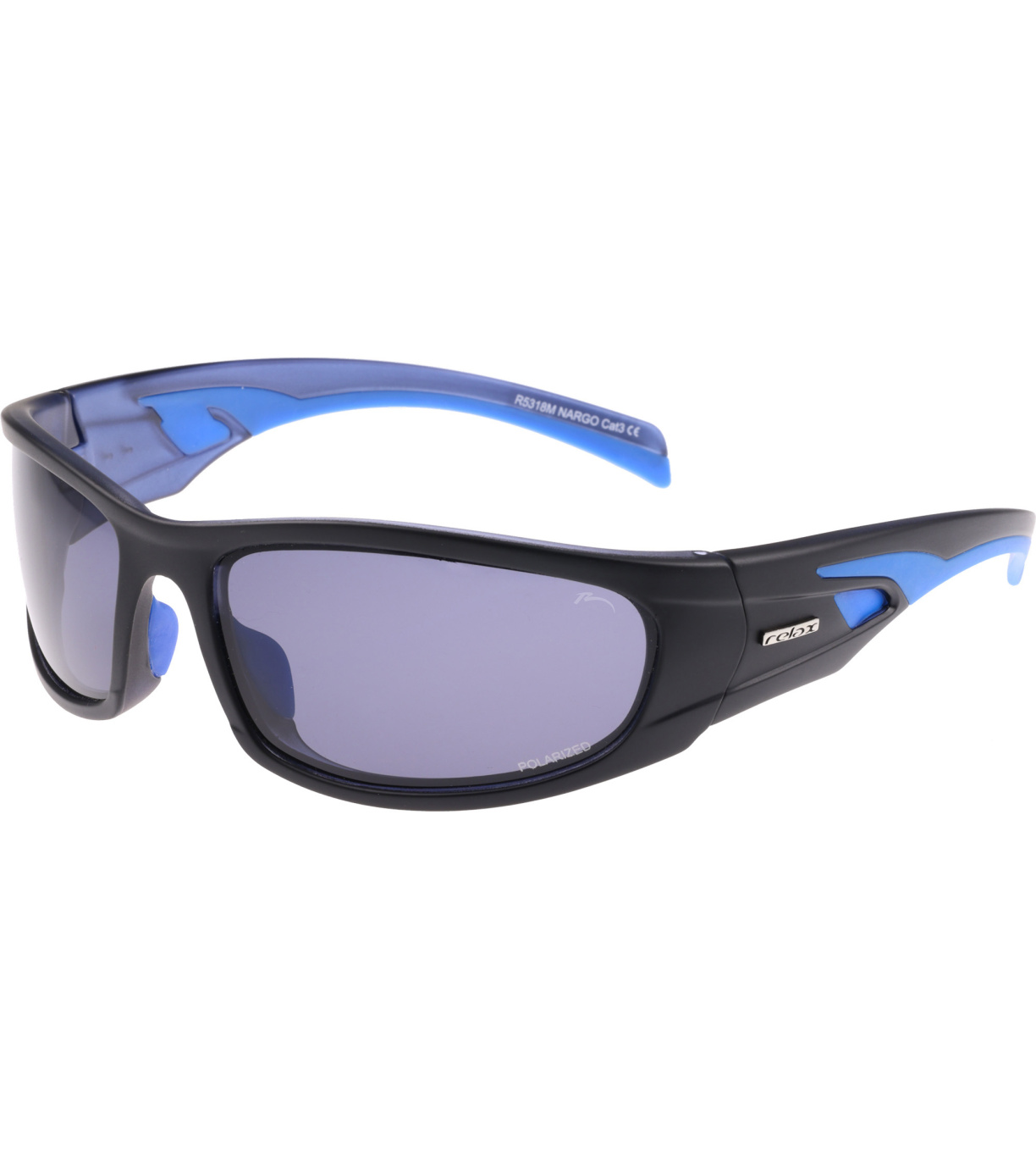  
	Materiał: Grilamid TR90

	Materiał soczewek: TAC polaryzacyjny

	Kolor soczewek: szary

	Kolor oprawek: czarny, niebieski, matowy

	Kategoria filtra przeciwsłonecznego: 3

	Rozmiar soczewki: 8C

	Opis rozmiaru: 64-20-121
