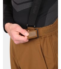 Męskie spodnie narciarskie softshell RHEA-M KILPI brązowy