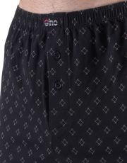 Męskie bokserki luźne 75210P GINA czarno-szary