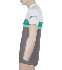 Męska koszulka rowerowa CYKLO SUMMER STRIPE Sensor szarozielony