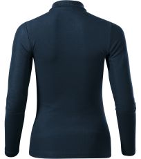 Damska koszulka polo Pique Polo LS Malfini ciemnoniebieski