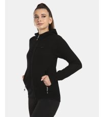 Damski sweter wełniany z kapturem WOLIE-W KILPI Czarny