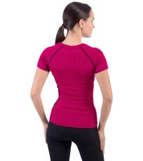 Damski t-shirt funkcyjny ALINA KLIMATEX Różowy/czarny