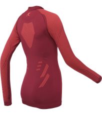 Damski bezszowy t-shirt termoaktywny YAMA KLIMATEX Wino/terakota