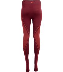 Damskie bezszowe legginsy termoaktywne YORU KLIMATEX Wino/terakota