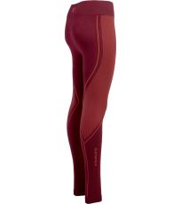 Damskie bezszowe legginsy termoaktywne YORU KLIMATEX Wino/terakota