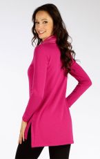 Damski golf 7F111 LITEX ciemno różowy