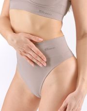 Damskie stringi z szerszym bokiem 05015P GINA szarobrązowy