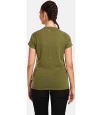 Damski t-shirt z wełny merino ZARJA-W KILPI Zielony
