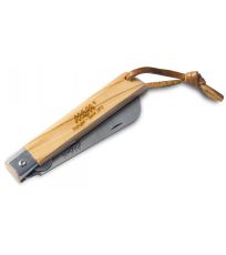 Składany nóż ze skórzaną pętelką i zabezpieczeniem- oliwa YTSN00221 MAM oliwkowy