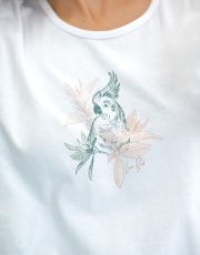 Damska krótka piżama 19148P GINA white - moon