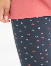 Damska piżama 3/4 19154P GINA pomidor ciemny szary