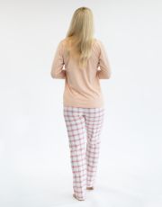 Damska piżama 19157P GINA lichi-biały