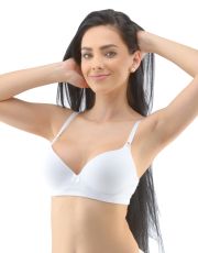 Biustonosz damski usztywniany 07019P GINA biały