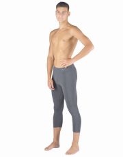 Legginsy unisex o długości 3/4 95032P GINA szaro-biały