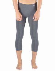 Legginsy unisex o długości 3/4 95032P GINA szaro-biały