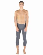 Legginsy unisex o długości 3/4 95032P GINA szaro-biały