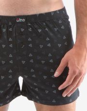 Męskie bokserki luźne 75185P GINA ciemnoszary-szary