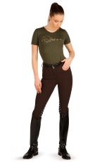 Spodnie jeździeckie damskie J1286 LITEX brązowy