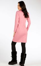 Damska sukienka dresowa 7F121 LITEX Ciemnoróżowa