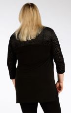 Damska tunika z rękawem 3/4 7F038 LITEX czarny