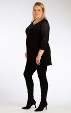 Damskie legginsy- większe rozmiary 7F213 LITEX czarny