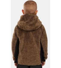 Dziecięca bluza z polaru i futerka NORKA-JB KILPI brązowy