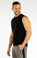 Męski t-shirt bez rękawów 5F268 LITEX czarny