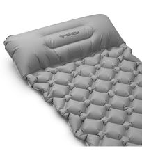 Dmuchany materac z poduszką - szary AIR BED PILLOW Spokey 