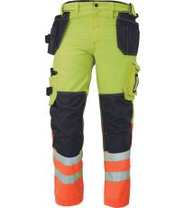 Męskie spodnie robocze HI-VIS KNOXFIELD 310 FL Knoxfield żółty/pomarańczowy