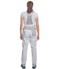 Damskie spodnie robocze z szelkami MONTROSE LADY Cerva biały/szary