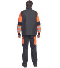 Męska kamizelka zimowa MAX VIVO Cerva czarny/pomarańczowy