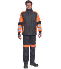 Męska kamizelka zimowa MAX VIVO Cerva czarny/pomarańczowy