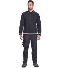 Męska koszula polo KNOXFIELD Knoxfield antracytowy/żółty