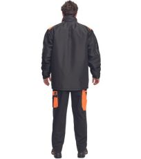 Męska kurtka zimowa MAX VIVO Cerva czarny/pomarańczowy