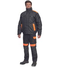 Męska kurtka zimowa MAX VIVI Cerva czarny/pomarańczowy