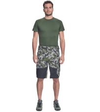 Męskie spodenki robocze NEURUM CAMOUFLAGE Cerva ciemny oliwkowy