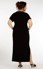 Damska sukienka z krótkim rękawem 5F028 LITEX czarny