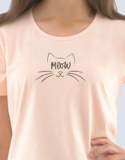 Krótka piżama dziewczęca 29006P GINA nude-czarny