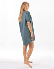 Damski t-shirt maxi 19166P GINA ciemnoszary jogurt