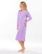 Damska koszula nocna 19173P GINA sacharoza lawendowa