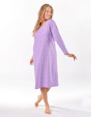 Damska koszula nocna 19173P GINA sacharoza lawendowa