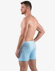 Męskie bokserki luźne 75202P GINA jasnoturkusowy szary