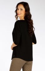 Damski t-shirt z rękawem 3/4 7F212 LITEX czarny