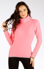 Damski golf polarowy 7F252 LITEX neonowy jasnoróżowy