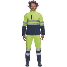 Męska softshellowa kurtka HI-VIS GRANADA Cerva żółty/navy