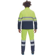 Męska softshellowa kurtka HI-VIS GRANADA Cerva żółty/navy