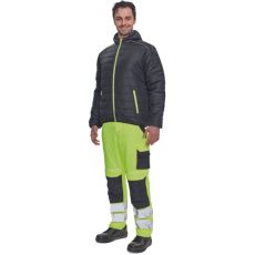 Kurtka ocieplana męska MAX VIVO LIGHT Cerva czarny/żółty